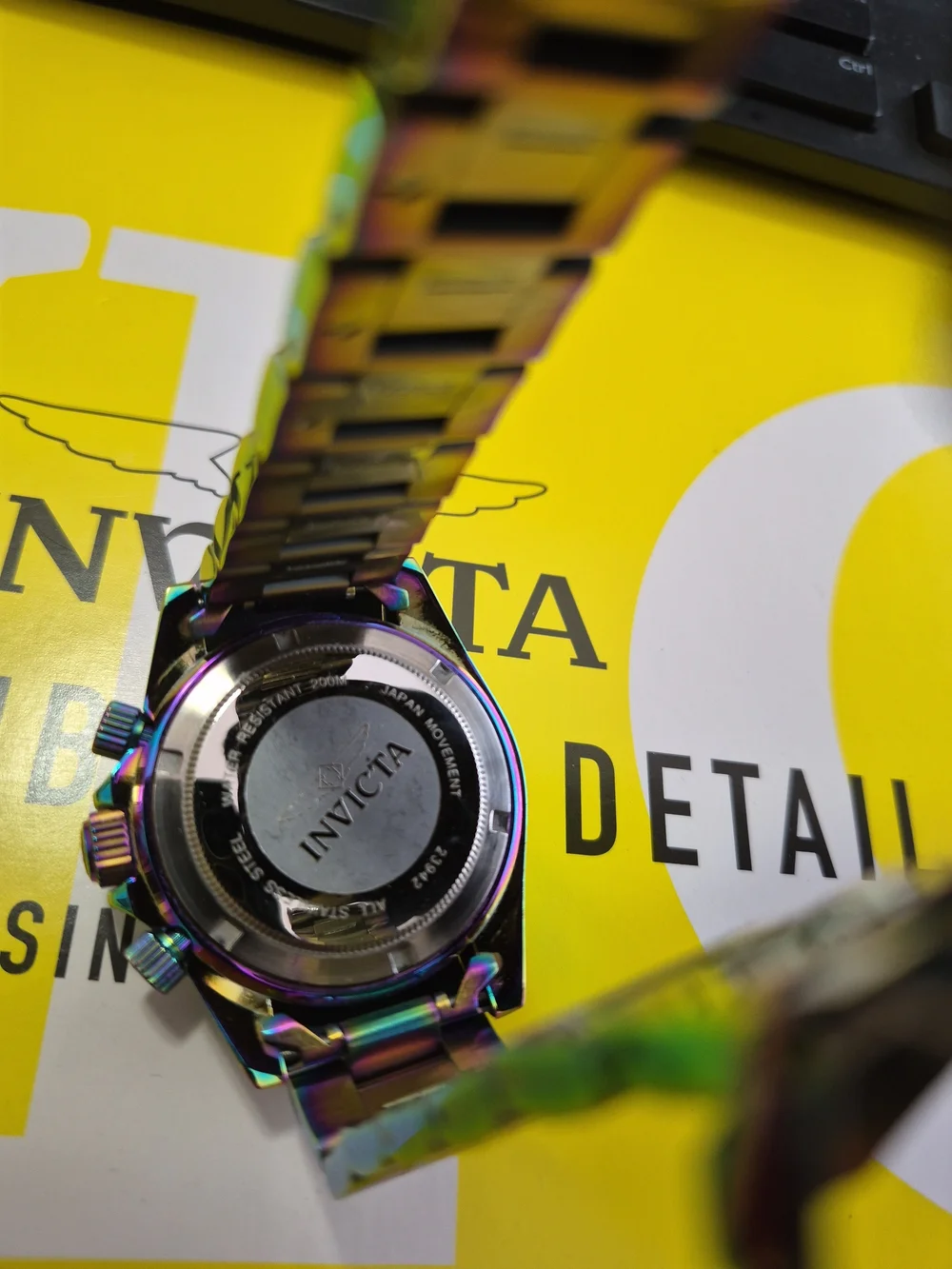 Invicta Speedway 23942  Stainless Steel Chronograph Watch - Green/Purple